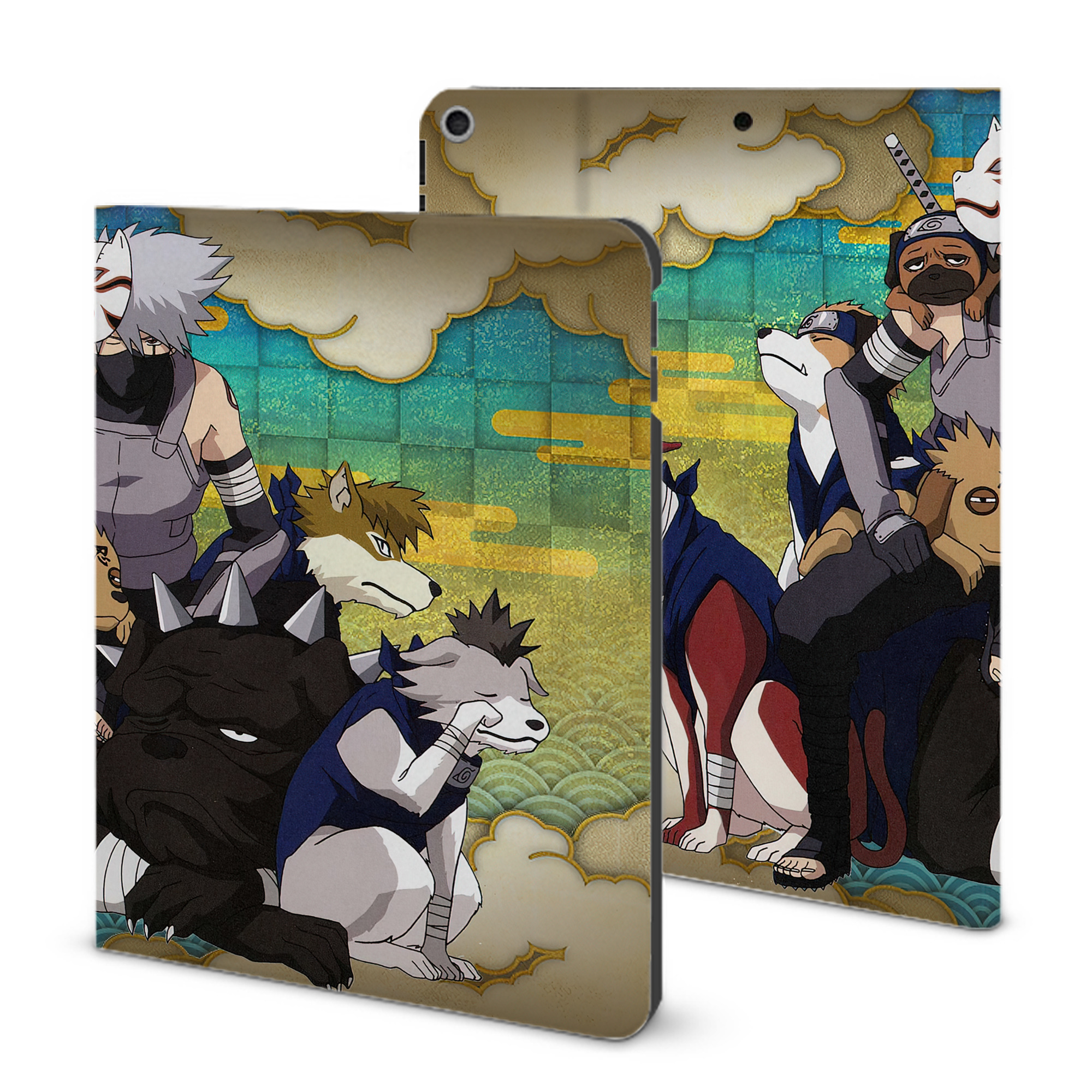 （画像用） NARUTO -ナルト- NARUTO -ナルト- 疾風伝 IPad ケース ブック型 PUレザー TPU 耐衝撃 軽量 薄型 ペン収納なし 全面保護 IPad 各モデル対応